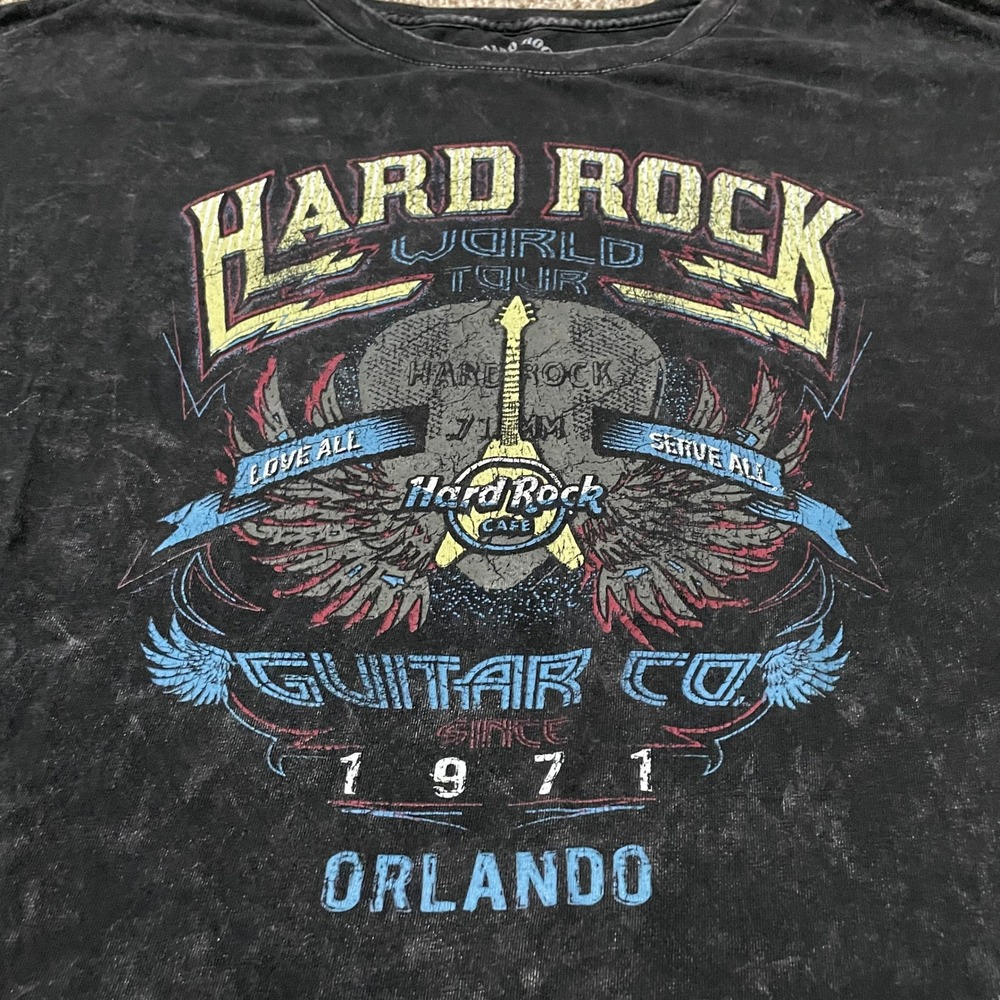 Hard Rock Cafe Orlando World Tour 1971 T-Shirt Mens XL Guitar Co